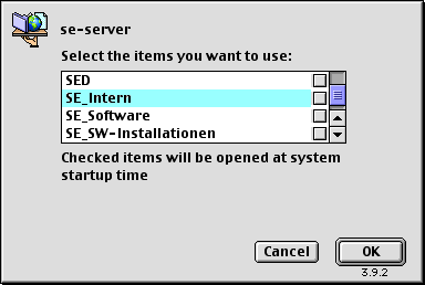 AppleTalk login dialog to se-server.ethz.ch step 2 (MacOS Classic)